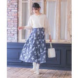 【手洗い可／ウエストゴム】フロントジップデニム風スカート | ITS'DEMO | 詳細画像3 