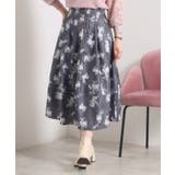 ブラック(119) | 【手洗い可／ウエストゴム】フロントジップデニム風スカート | ITS'DEMO