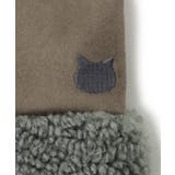 【手洗い可】猫刺繍ボア指切りグローブ | ITS'DEMO | 詳細画像4