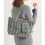 グレー(012) | ポーチ付フェイクファートート | ITS'DEMO