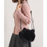 ブラック(019) | 猫フェイクファーミニショルダー | ITS'DEMO