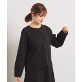 ブラック(019) | 【洗濯機OK/セットアップ可】花柄ジャカードトップス | ITS'DEMO