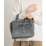 チャコールグレー(013) | 【5ポケット】ベルト飾り三層フェイクファートート | ITS'DEMO