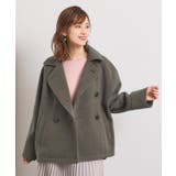 モカブラウン(042) | カットメルトンミドル丈コート | ITS'DEMO