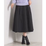 ブラック(019) | 【手洗い可/ウエストゴム】千鳥ジャカードスカート | ITS'DEMO