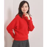 レッド(063) | 【手洗い可】リブドルマンハイネックニット | ITS'DEMO