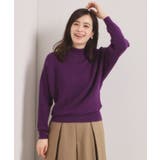 パープル(083) | 【手洗い可】リブドルマンハイネックニット | ITS'DEMO