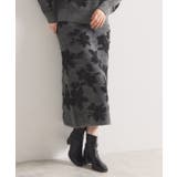 【手洗い可/セットアップ可】花柄フェザージャカードニットスカート | ITS'DEMO | 詳細画像3