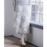 【手洗い可/セットアップ可】花柄フェザージャカードニットスカート | ITS'DEMO | 詳細画像1