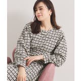 【手洗い可/セットアップ可】ツイード風プリントブラウス | ITS'DEMO | 詳細画像5