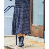 【手洗い可／セットアップ可】ツイード風プリントスカート | ITS'DEMO | 詳細画像1 