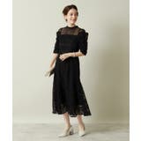 【結婚式・パーティに】レース×ラメシアーワンピース<ドレスコレクション> | ITS'DEMO | 詳細画像6