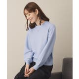 サックスブルー(090) | 【通勤/手洗い可】ラメガーターニット | ITS'DEMO