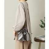 ブラックシルバー(009) | メタリック巾着2WAYショルダー | ITS'DEMO