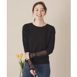 ブラック(019) | 【手洗い可】袖シアーラメインナー | ITS'DEMO