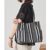 ブラック(319) | 【A4対応】ストライプタックトート | ITS'DEMO