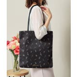 ブラック(119) | 【A4対応】花柄薄マチトート | ITS'DEMO