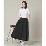 【撥水/洗濯機OK/ウエスト後ろゴム】タックスカート<旅服シリーズ> | ITS'DEMO | 詳細画像3