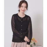 ブラック(019) | 【定番人気/手洗い可/M・L展開】ラメクルーカーデ | ITS'DEMO