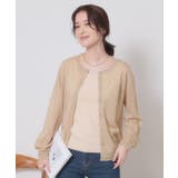 ベージュ(052) | 【定番人気/手洗い可/M・L展開】ラメクルーカーデ | ITS'DEMO