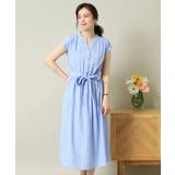 サックスブルー(390) | 麻調合繊ワンピース＜ラク服シリーズ＞ | ITS'DEMO