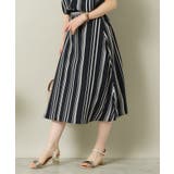 ネイビー(394) | 【UVケア／吸水速乾／洗濯機OK】麻調合繊スカート＜ラク服シリーズ＞ | ITS'DEMO