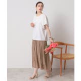 【手洗い可／ウエストゴム】サテンプリーツスカート | ITS'DEMO | 詳細画像11 