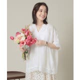 【手洗い可】レーススキッパーブラウス | ITS'DEMO | 詳細画像5 