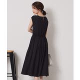 【さらりタッチ／手洗い可】強撚スラブブラウジングワンピース | ITS'DEMO | 詳細画像4 