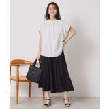 【さらりタッチ／ウエストゴム／手洗い可】強撚スラブスカーチョ | ITS'DEMO | 詳細画像3 