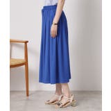 【さらりタッチ／ウエストゴム／手洗い可】強撚スラブスカーチョ | ITS'DEMO | 詳細画像14 