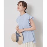 【接触冷感/手洗い可】フリル袖ブラウス | ITS'DEMO | 詳細画像2