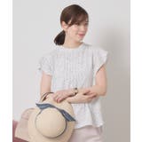 オフホワイト(103) | 【接触冷感/手洗い可】フリル袖ブラウス | ITS'DEMO