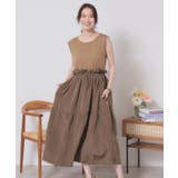 【ウエストゴム／洗濯機OK】異素材コンビワンピース | ITS'DEMO | 詳細画像9 