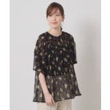 【手洗い可】花柄楊柳ブラウス | ITS'DEMO | 詳細画像1