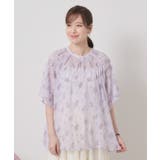 【手洗い可】花柄楊柳ブラウス | ITS'DEMO | 詳細画像13