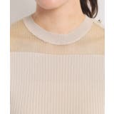 【手洗い可】シアー切替ニット | ITS'DEMO | 詳細画像16 