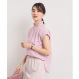 【手洗い可】スタンドフリルストライプブラウス | ITS'DEMO | 詳細画像10 