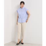 【手洗い可】スタンドフリルストライプブラウス | ITS'DEMO | 詳細画像15 