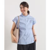 【手洗い可】スタンドフリルストライプブラウス | ITS'DEMO | 詳細画像17 