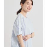 【手洗い可】袖ツイストストライプブラウス | ITS'DEMO | 詳細画像5 