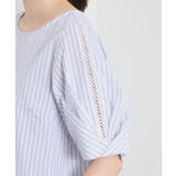 【手洗い可】袖ツイストストライプブラウス | ITS'DEMO | 詳細画像26 