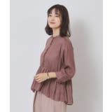 【手洗い可】サテンペプラムブラウス | ITS'DEMO | 詳細画像4 