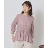 【手洗い可】サテンペプラムブラウス | ITS'DEMO | 詳細画像12 