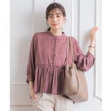 【手洗い可】サテンペプラムブラウス | ITS'DEMO | 詳細画像1 