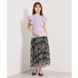 【手洗い可／ウエストゴム】花柄チュールスカート | ITS'DEMO | 詳細画像8 