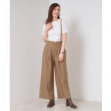 【手洗い可／セットアップ可】サス付きワイドパンツ | ITS'DEMO | 詳細画像8 