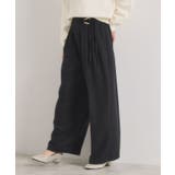 【手洗い可／ウエストゴム】ループベルトワイドパンツ | ITS'DEMO | 詳細画像9 