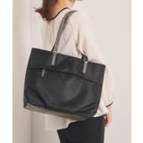 ブラック(019) | 【収納アドバイザー監修】合皮コンビA4トート | ITS'DEMO