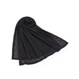 ブラック(019) | 【手洗い可】透かし編み3WAYストール | ITS'DEMO